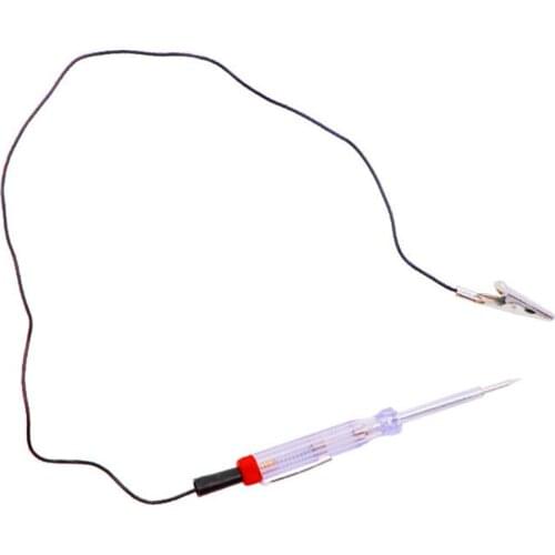 Automotive Circuit Tester with Extended Spring Test Leads & Sharp Piercing Probe, Circuit Voltage Tester for Car 6-24V