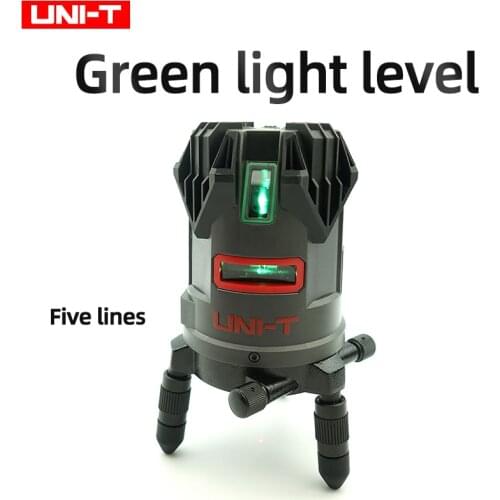 UNI-T LM555LD high intensity green laser level IP54 waterproof and dustproof five laser sectors and bottom diagonal pattern