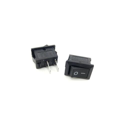 ON/OFF KCD1-101 Rocker Switch 10*15mm 117S 2-Pin 250V3A 125V6A ON-OFF Black Plastic 2Pin dip 10pcs/lot