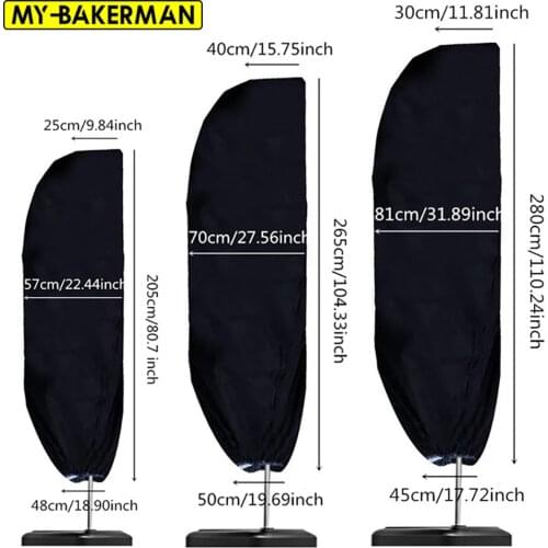 Waterproof Cover Outdoor Sunshade Umbrella Cover Garden Weatherproof Patio Cantilever Parasol Rain Cover Accessories 6 Size