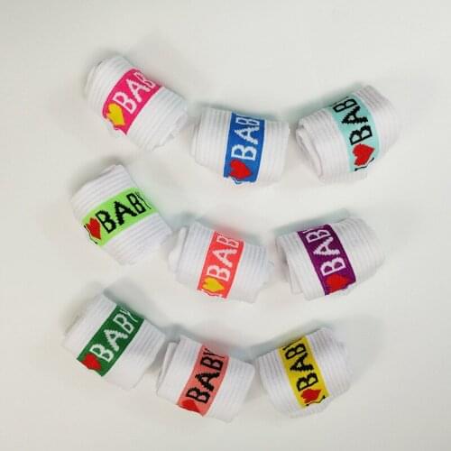 YZ-S-XH-0025 New children stocking trend in the tube socks for boys and girls baby stitching half high socks over the knee