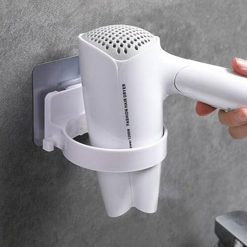 1pcs Home High Quality Hairdryer Shelf Wall-mounted Hair Dryer Holder Storage Bathroom Hairdryer Hook Up Rack Organizer Tools