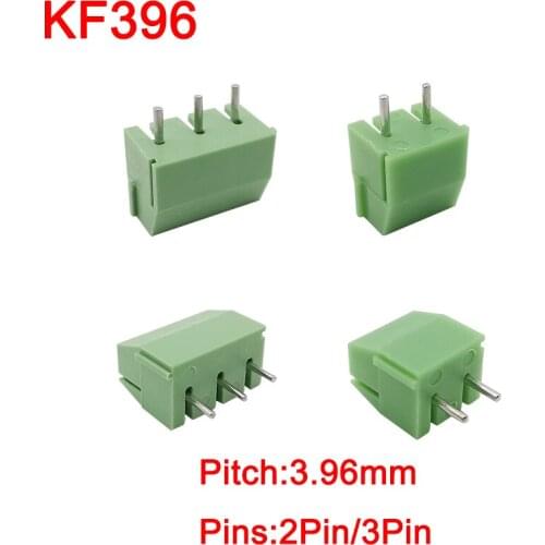 10Pcs/Lot KF396 2Pin 3Pin PCB Screw Terminal Block Connector KF396 Pitch 3.96mm Spliceable Plug-in PCB Electrical Wire Connector