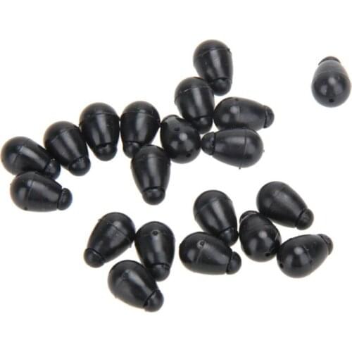 20Pcs Black Rapid Quick Change Beads Camo Fishing Change Hook length Instantly Shock Bead for Carp Fishing Method Feeder Beads