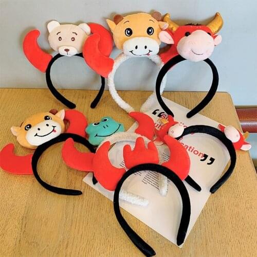 Horns Headband Hair Accessories Hairpin Men and Women Dancing Cow Hair Accessories