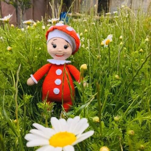 Amigurumi Baby-Amigurumi Mushroom Baby-Amigurumi Doll Toy-Crochet Stuffed Animals-for Baby-for Decor-Handmade Knitting-Birthday