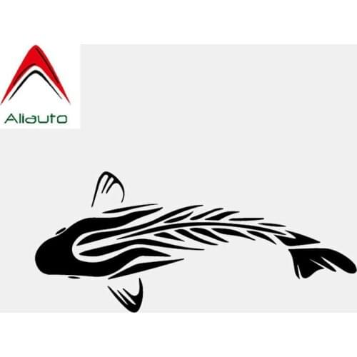 Aliauto Personality Car Sticker Tribal Carp Vinyl Fishing Decor Accessories PVC Decal for Opel Astra H Jdm Renault,16cm*7cm