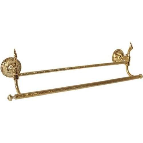FREE SHIPPING new design 24k gold double flowers towel bar