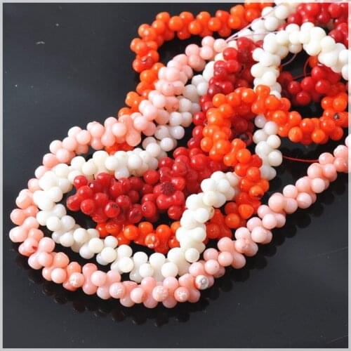 100PCS Natural Coral Beads For Jewelry Diy making 1 Strand about 30cm 11.8 inches round flat shape size 8mm