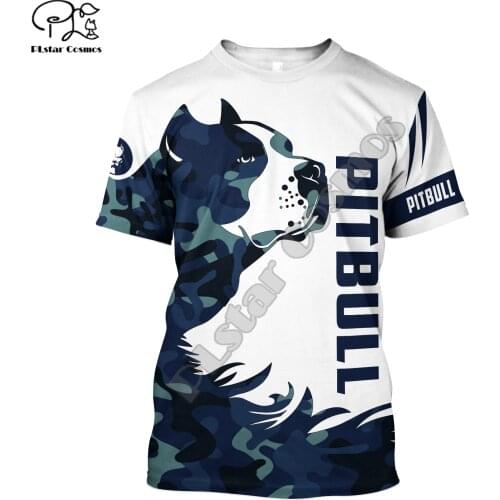 PLstar Cosmos Animal Rottweiler Bull Pitbull Dog Shepherd Streetwear Summer Casual 3DPrint Men/Women Tee T-shirt Short Sleeve B1