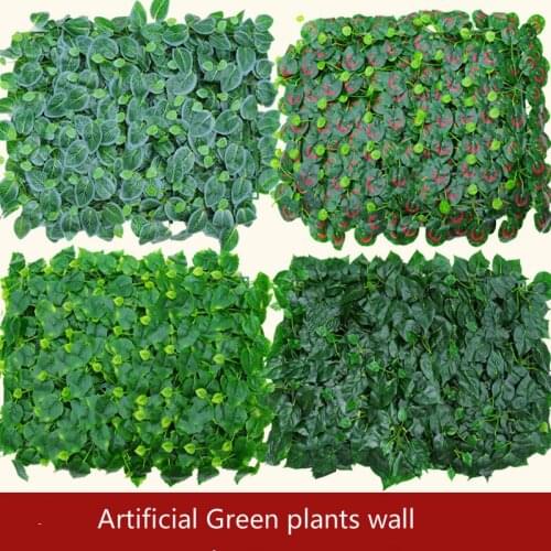 Artificial Green plants wall Plastic fake lawn stage backdrop decorative factory wholsale artificial flower wedding arrangement