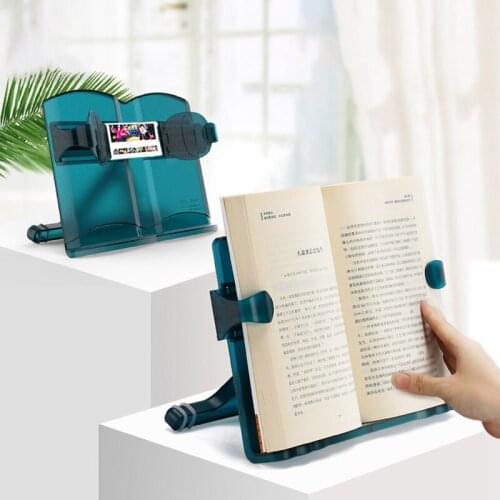 Bookend For Music Score Recipe Portable Folding Phone Stand with Anti-skid Pad Reading Book Stand Books Tablet Holder Organizer