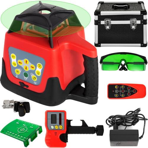 VEVOR 360 Rotary Laser Leveling Device 500m Range Green Beam Self-Leveling Waterproof Instrument Measuring Construction Tool Kit
