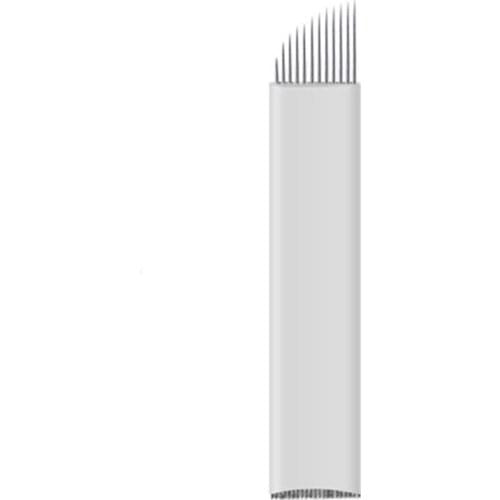 Tattoo Needle Tattoo Blade 100Pie 12 Pin Sterilized Stainless Steel 3D Tattoo Embroidery Eyebrow Permanent Makeup Needles Blade