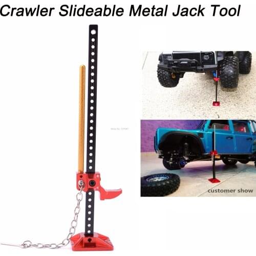 RC Rock Crawler Slideable Metal Jack Tool 1:10 Accessories for Axial SCX10 TAMIYA CC01 RC4WD D90 D110 TF2 RC Truck Car Parts