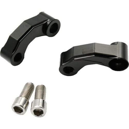 Motorcycle Mirror Riser Extension Bracket Adapter For Bmw R1200Gs Lc/Adv 13-18 R Ninet/R1200R Premium Cnc Aluminum Alloy Black