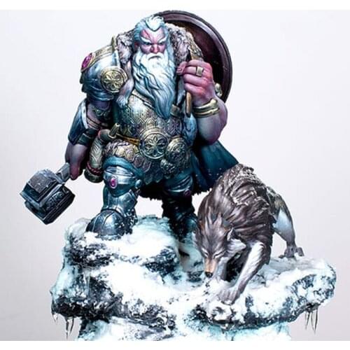 1/20 Resin Figure Building Kit Warrior With Wolf 80mm