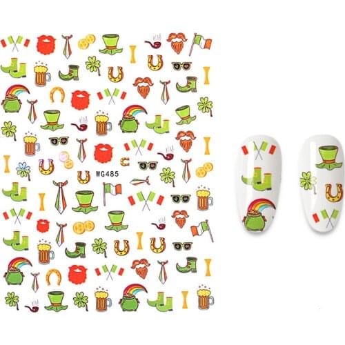 1PC Cartoon Nails Art Manicure Stickers Cute Decals Theme Nail Decoration Stickers for Nails