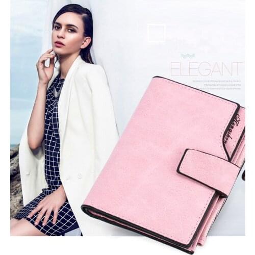 New Wallet Womens Short Buckle Student Scrub Multi-Card Zipper Wallet Wallet Women Wallet Scrub Women