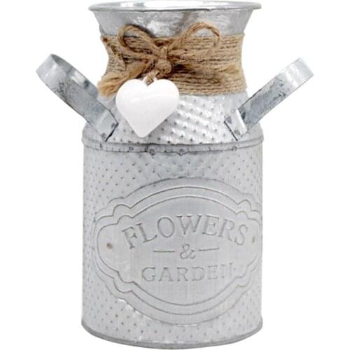 New Simple Innovative Cylindrical Flowerpot Living Room Personalized Flower Planter Ladies Shop Pastoral Ornament Iron Craft