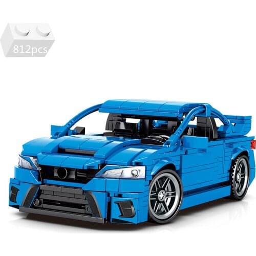 NEW High-Tech Subarues WRX STi Sports Car Building Blocks Model Kit Bricks Speed Champion Racing Vehicle Toys For Children Gifts