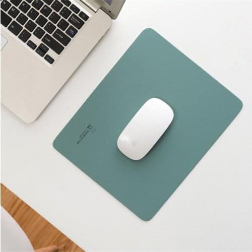 Pure color PU leather mouse pad Office desk pad small mouse pad Waterproof leather mouse pad