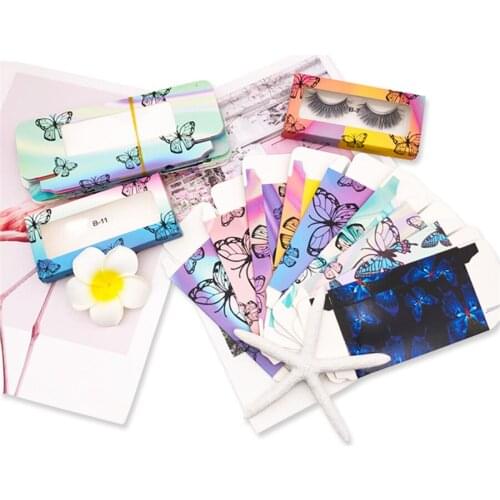 Wholesale 50pcs paper false eyelash packaging box lash boxes packaging custom logo 25mm mink eyelashes marble case print logo