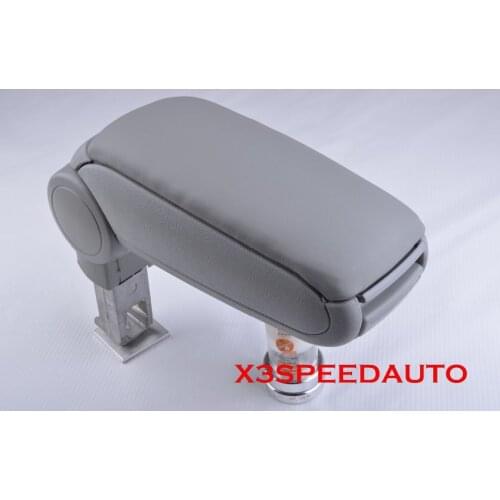 Gray Leather Center Console Armrest For AUDI A6 1999-2004