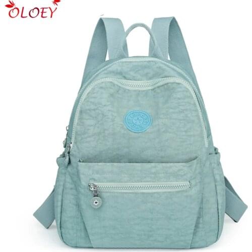 Fashion Summer New Style Womens Backpack Soild Color Designer High Quality Oxford Fabric Ladies Travel Backpack Bolsos De Mujer