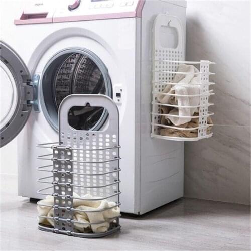 Foldable Laundry Basket Toy Plastic Storage Basket Household Wall Hanging Laundry Basket