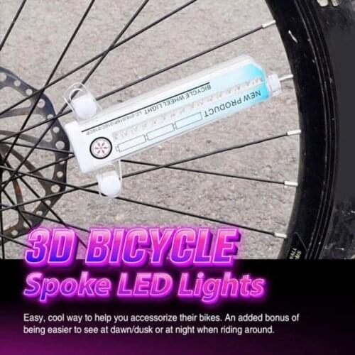 Hot Sell 3D Bicycle Spoke LED Lights 1/2pcs Colorful Bicycle Wheel Light 32 Pattern 16 pair LED Bike Spokes Light for Wheel Tire