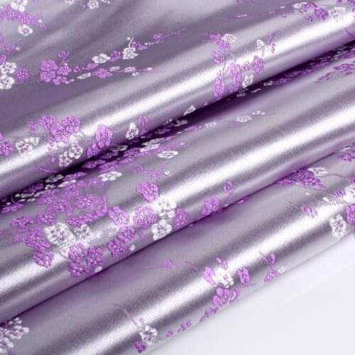 90cm*100cm brocade fabric Ancient clothing cheongsam fabric cloth brocade purple plum dress diy quality materail decoration
