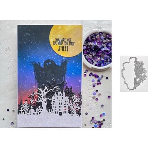 Pumpkin Halloween Background Metal Cutting Dies Scrapbooking Diary Decorate Embossing Template Diy Greet Card 2021 New Arrival