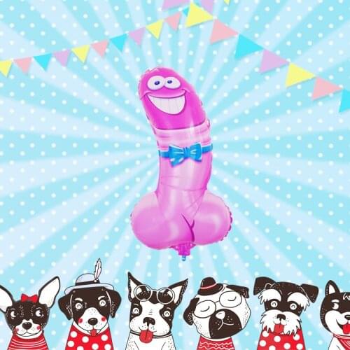 Hot big penis aluminum film balloon singles party prom party tricky prop balloon