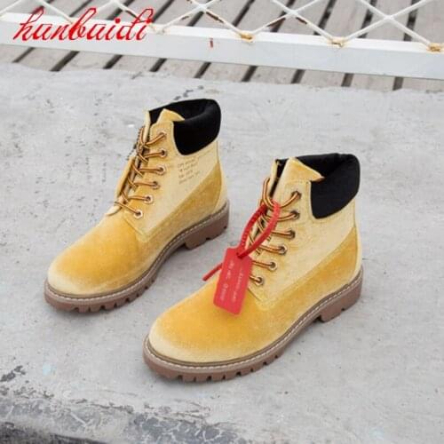 Winter Plus Size Short Boots Rubber Sole Heightening Shoes Cow Suede Shoes Lace Up Casual Shoes Color Blocking Shoes