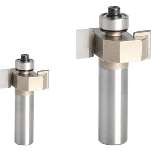 1pc 1/4*3/32 T type bearings wood milling cutter woodwork carving tools wooden router bits 1/4 SHK