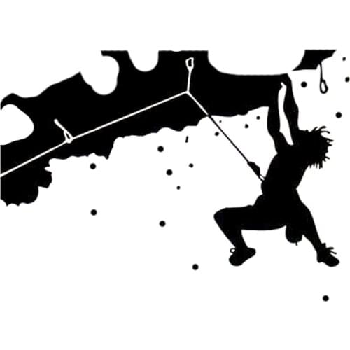 16.8CM*12.1CM Interesting Climb Car Sticker Black/Silver Vinyl S9-0432