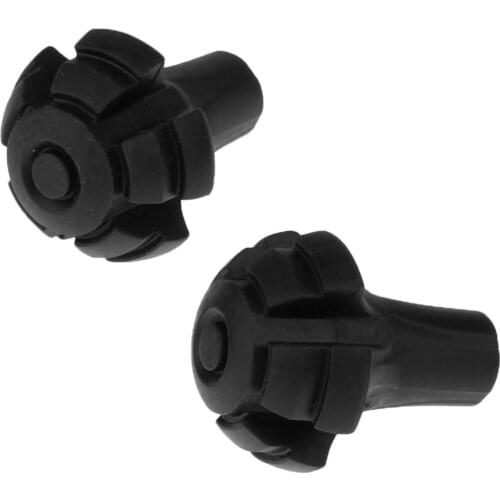 2pcs Hiking Walking Pole Treeking Stick Rubber Tips End Caps Grips Pads