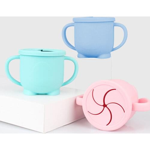 200ML BPA Free Kids Feeding Cups Silicone Food Storage Box Solid Color Baby Snack Cup Portable Toddlers Bowl Snacks Container