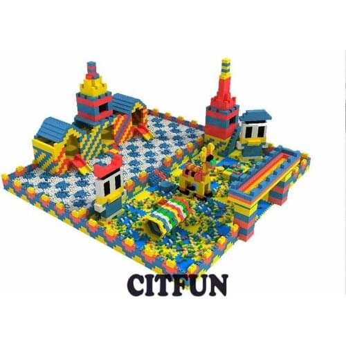 2020 hot sale kids soft colorful EPP building blocks foam building amusement park with million ball pool