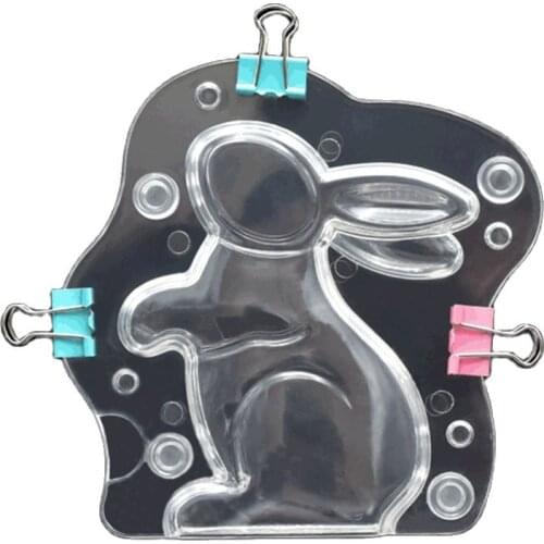 3D Easter Rabbit Bunny-shaped Cake Mold Fondant Chocolate Handmade Silicone Mold for Easter Decoration M103