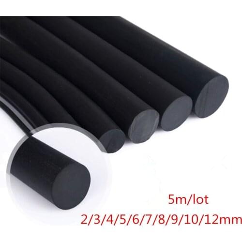 5m/lot diameter 2 3 4 5 6 7 8 9 10 12 30mm oil resistance abrasion resistance NBR nitrile round rubber sealing strip Rope strip