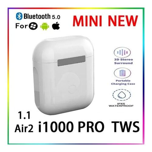 2021 Original i1000 PRO TWS 1:1 GPS Rename Wireless Bluetooth Headsets 003J