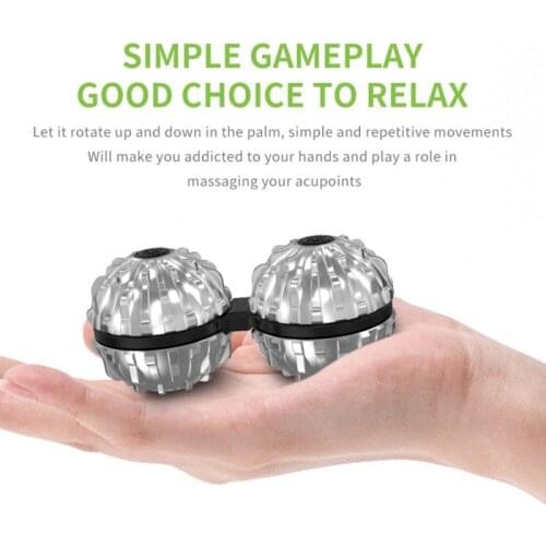 LT One-piece Massage Ball Portable Acupoint Massager Palm Cervical Spine Legs Sole Massage Artifact Fidget Roller Alloy Material