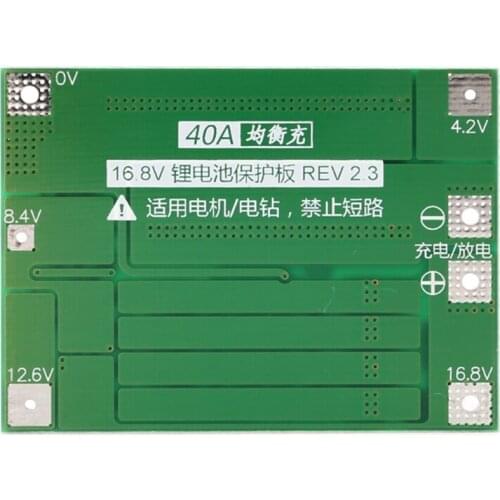 4S 40A 14.8V 16.8V Li-ion Lithium 18650 Battery BMS PCB Protection Board Balance