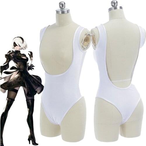 2020 Game NieR Automata Heroine 2B YoRHa No. 2 Type B Deep V Tights Cosplay Costumes Tight In