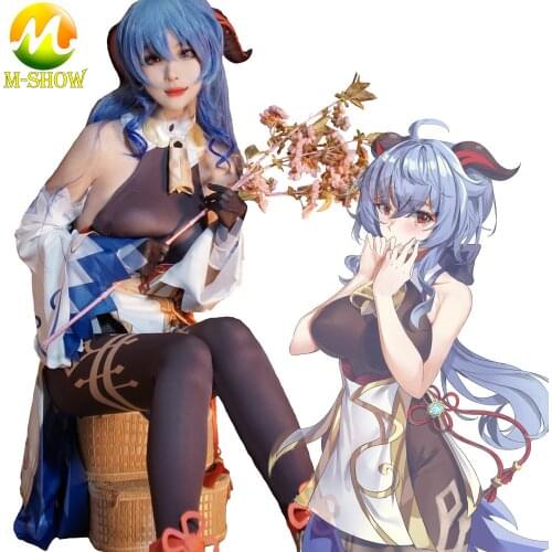 Game Genshin Impact Ganyu Cosplay Costume Sexy Women Dress Anime Girl Cosplay Outfit for Halloween Carnival Party Uniforms