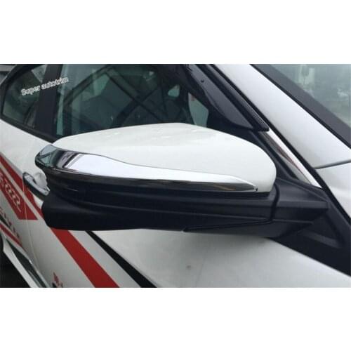 Lapetus Side Rearview Mirror Strip Cover Trim 2 Pcs Fit For Honda Civic Sedan 2016 2017 2018 ABS Accessories Exterior Refit Kit