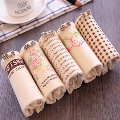 2019 NEW 4Pcs/Lot Cute Girl Panties Underwear Briefs Cotton Lingerie Soft Comfortable Panty Wholesale sq-5687-4p