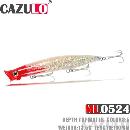 Floating Popper Fishing Lure Accesorios Isca Artificial Weights 13.5g 11cm Articulos Bait Wobblers De Pesca For Pike Fish Leurre